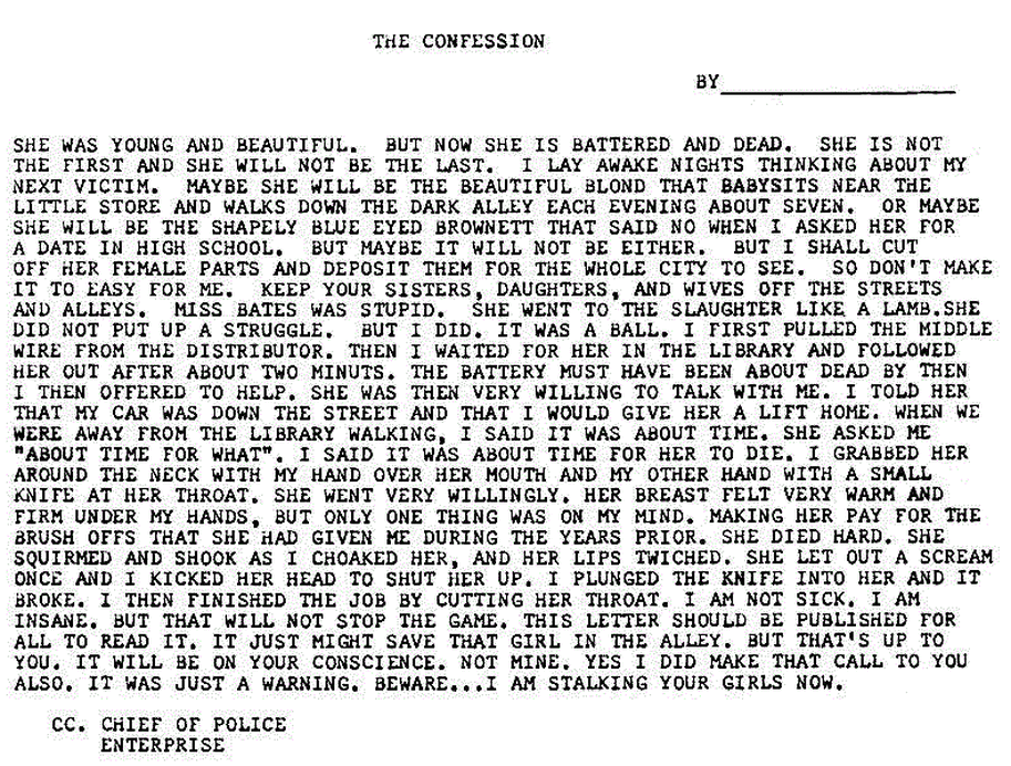 The z408 Cipher — Essay: The Zodiac Killer's Alphabet-Number Code